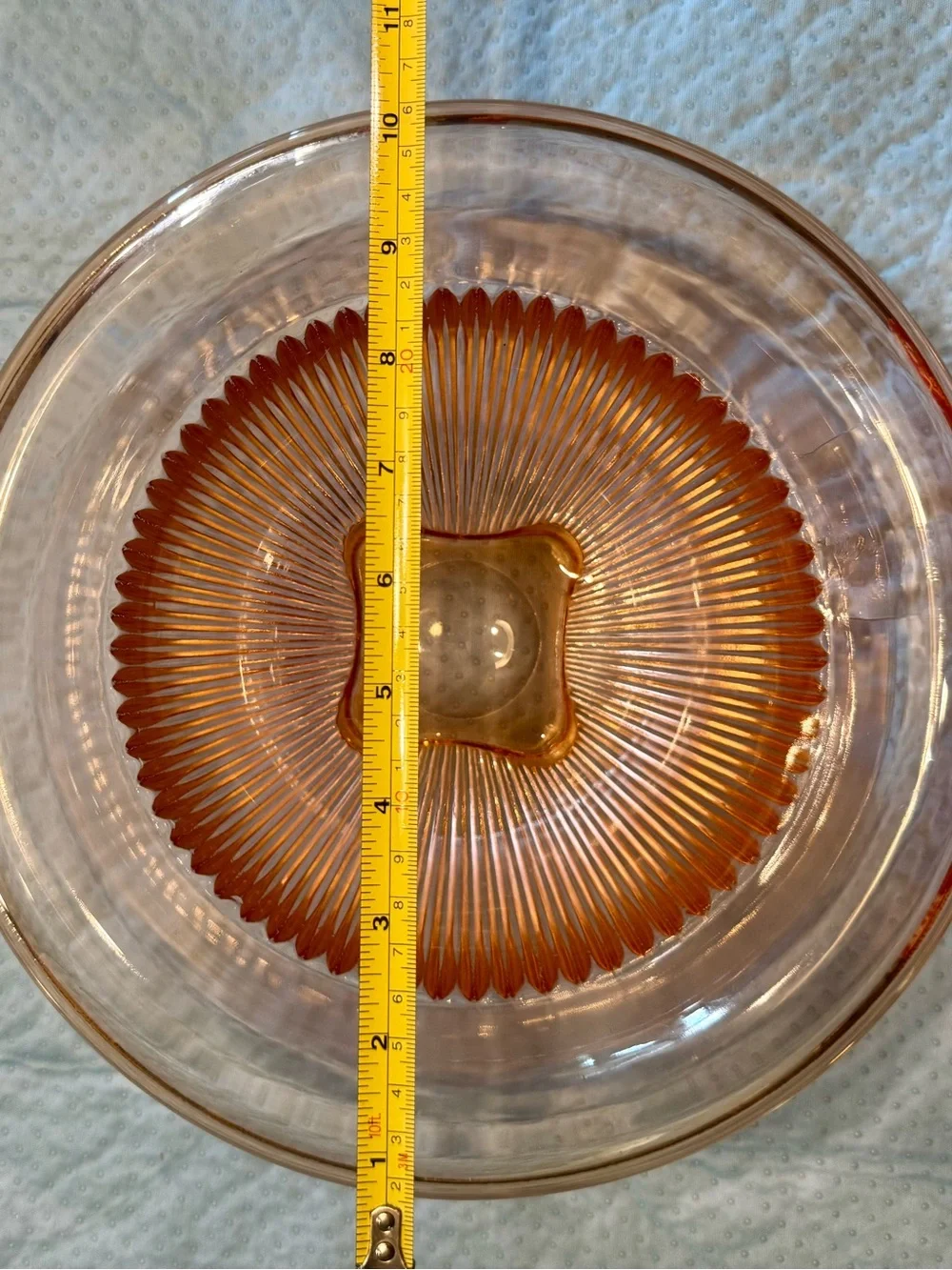 Vintage Hazel-Atlas Pink Depression Glass 9.75